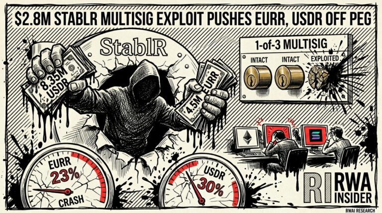 $2.8M StablR Multisig Exploit Pushes EURR, USDR Off Peg | RWA Insider
