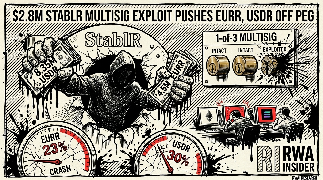 $2.8M StablR Multisig Exploit Pushes EURR, USDR Off Peg | RWA Insider