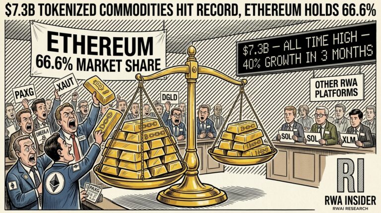 $7.3B Tokenized Commodities Hit Record, Ethereum Holds 66.6% | RWA Insider