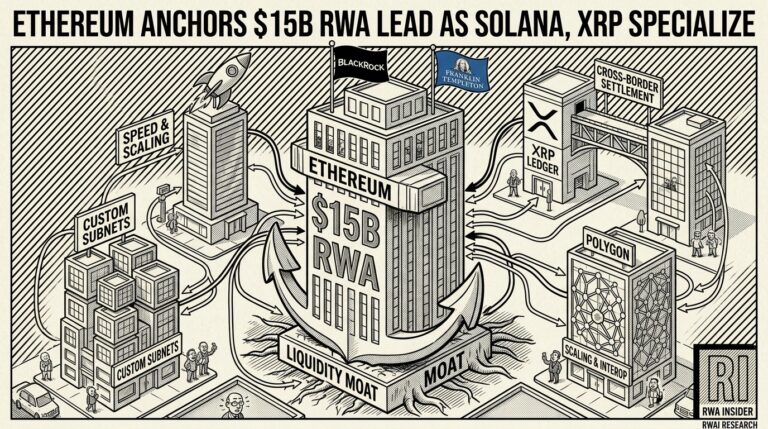 Ethereum Anchors $15B RWA Lead As Solana, XRP Specialize | RWA Insider
