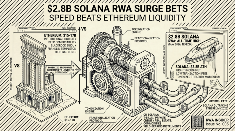 Solana RWA stack crosses $2.8 billion all-time high, betting throughput and low fees beat Ethereum institutional liquidity | RWA Insider