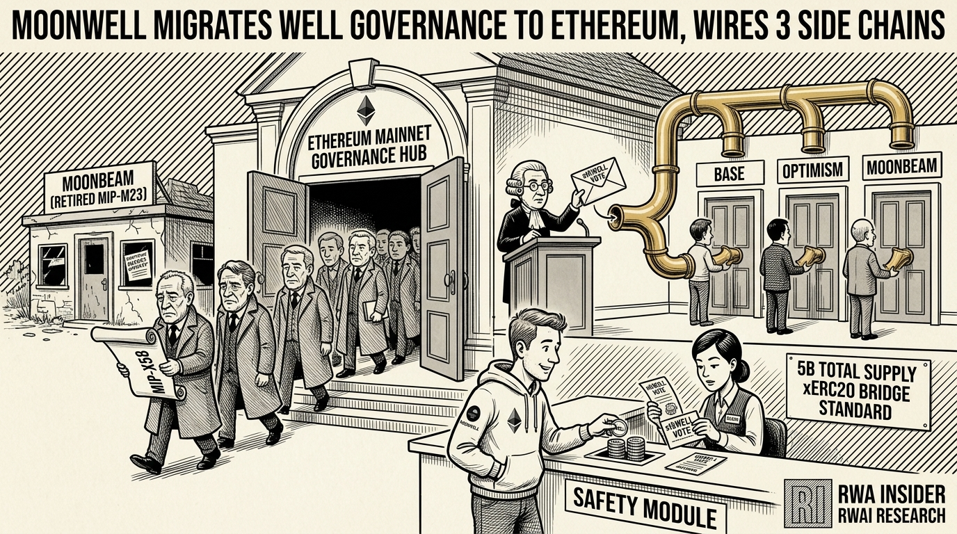 Moonwell migrates WELL governance to Ethereum mainnet via MIP-X58, with cross-chain execution to Base, Optimism, and Moonbeam | RWA Insider