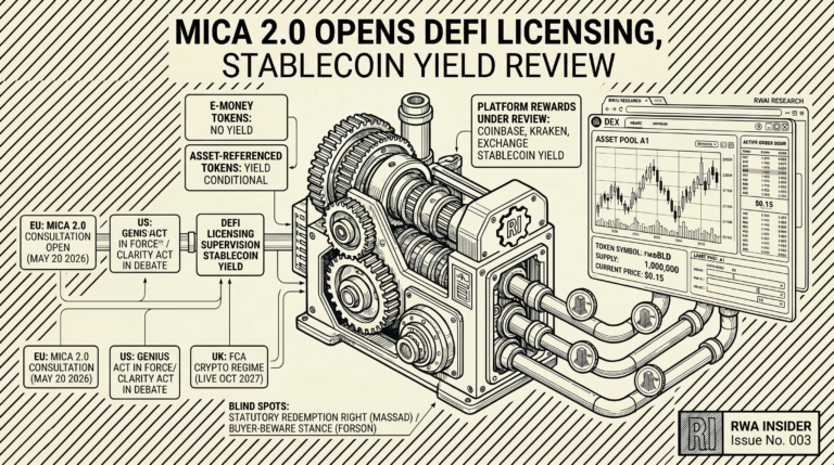 MiCA 2.0 opens DeFi licensing and stablecoin yield review at European Commission consultation | RWA Insider