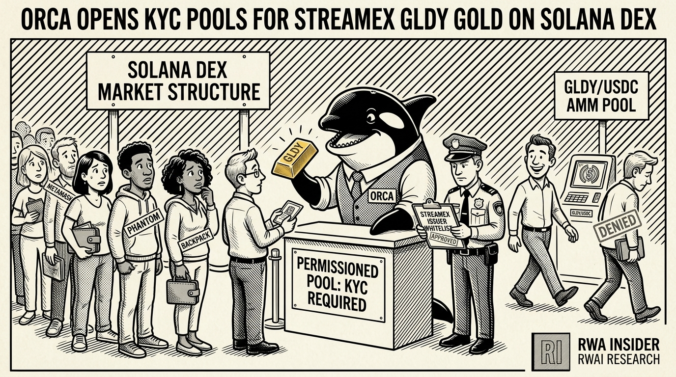 Orca opens KYC-gated permissioned pools for Streamex GLDY gold on Solana DEX | RWA Insider