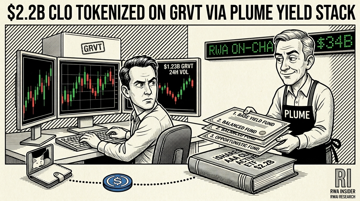Grvt Plume tokenized AAA CLO yield stack $2.2B | RWA Insider