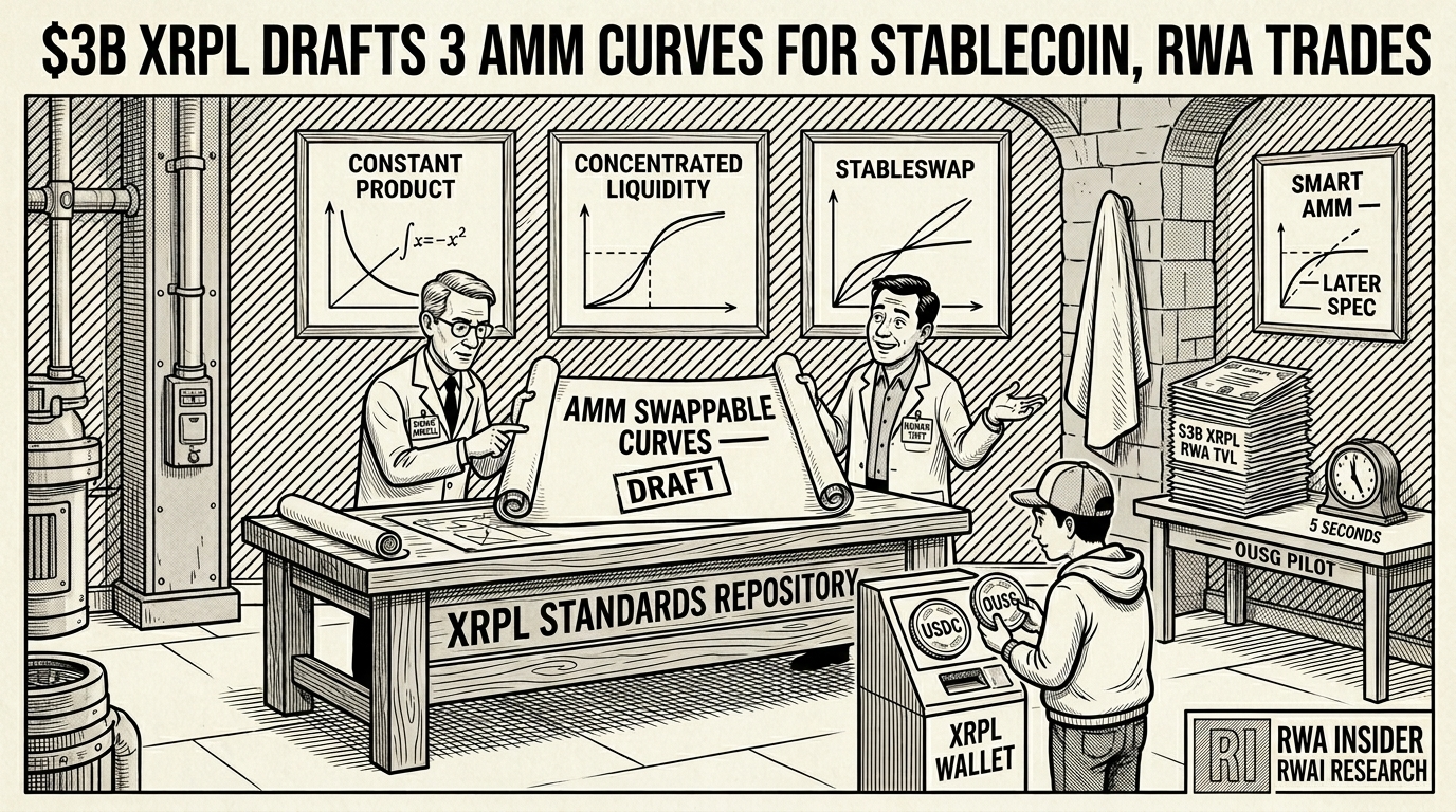 XRP Ledger developers Denis Angell and Roman Thpt draft AMM Swappable Curves adding StableSwap and concentrated liquidity for $3B in tokenized RWA | RWA Insider