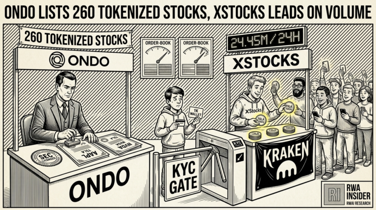 Ondo and xStocks duel over tokenized US stocks as Tesla token volume hits $24.45M on Kraken rails | RWA Insider