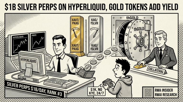 Gold and silver move on-chain as silver perps top $1B on Hyperliquid and gold tokens add yield | RWA Insider