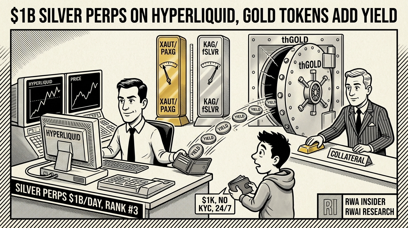 Gold and silver move on-chain as silver perps top $1B on Hyperliquid and gold tokens add yield | RWA Insider
