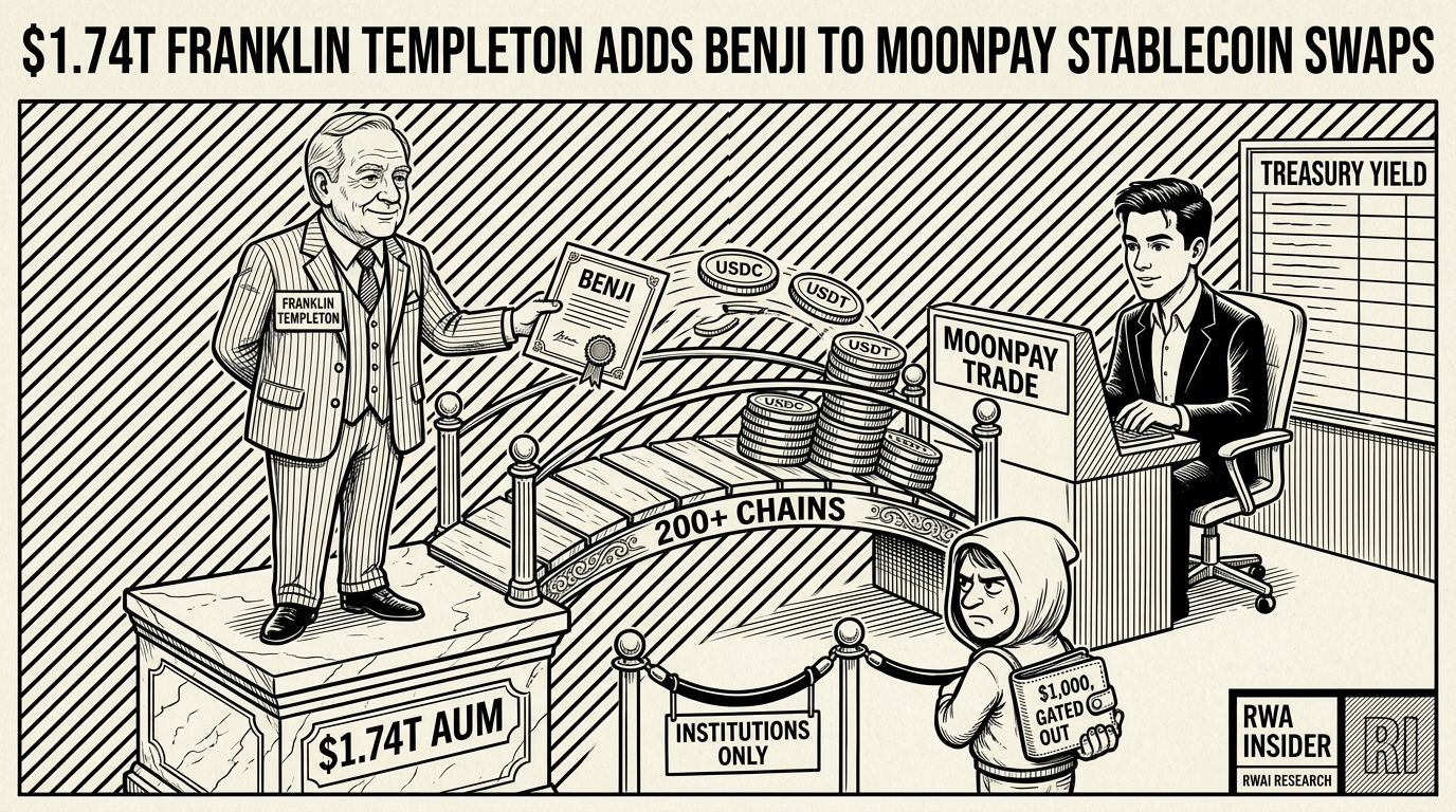 Franklin Templeton hands BENJI to MoonPay Trade for stablecoin swaps, retail gated out | RWA Insider