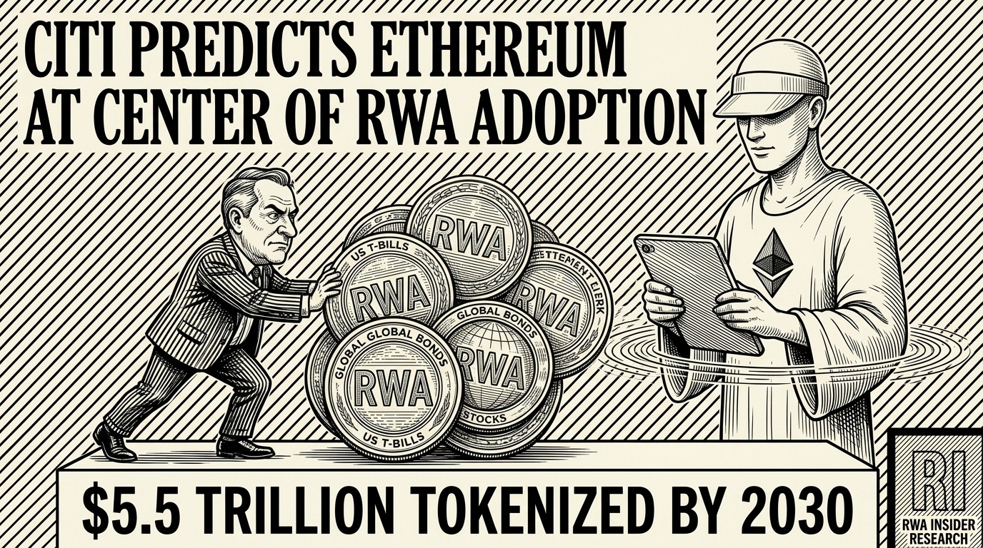 Citigroup forecasts $5.5T tokenized assets on Ethereum by 2030 | RWA Insider