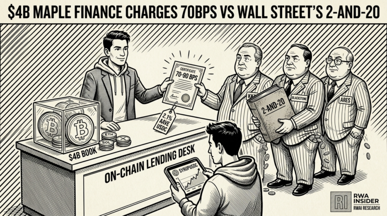 Maple Finance charges 70 to 90 bps on $4B of on-chain credit versus Wall Street's 2-and-20 | RWA Insider