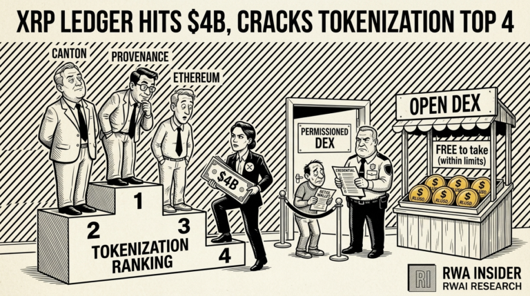 XRP Ledger climbs to fourth-largest tokenization network at $4 billion | RWA Insider