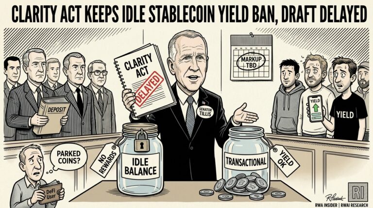 Senator weighs CLARITY Act stablecoin yield ban on idle balances | RWA Insider