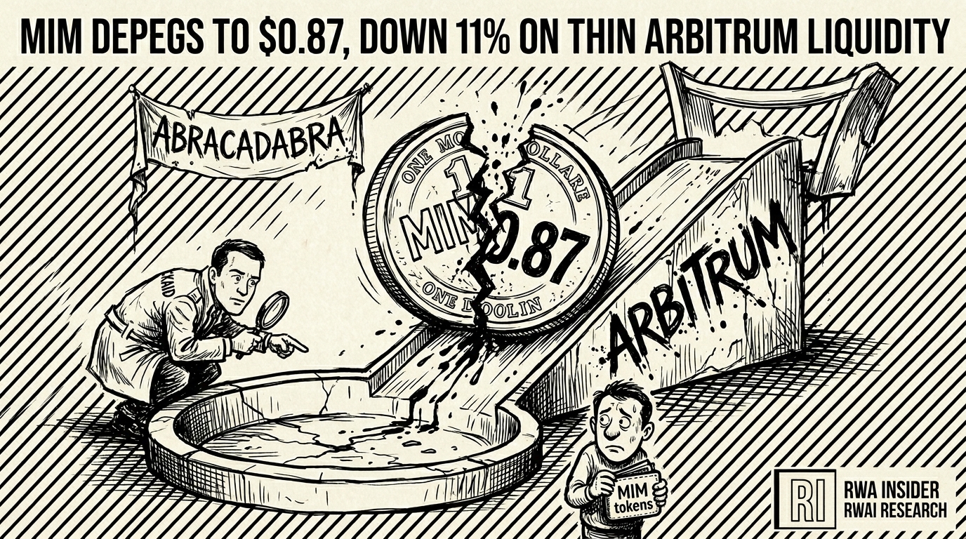 MIM stablecoin coin cracking apart at $0.87 on Arbitrum | RWA Insider