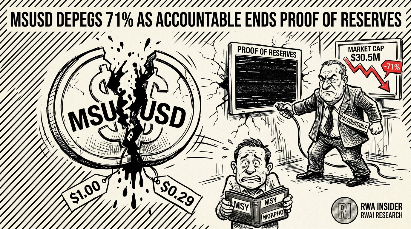 Main Street USD msUSD depegs 71% to $0.29 after Accountable ends proof of reserves | RWA Insider