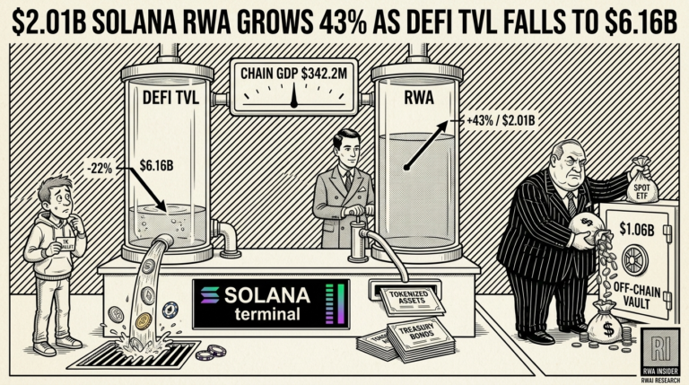 Solana's tokenized asset lane fills to $2.01B as DeFi TVL drains to $6.16B in Q1 2026 | RWA Insider