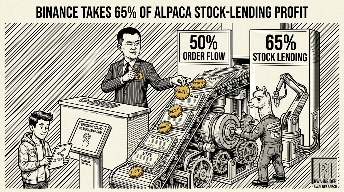 Binance takes 65% of Alpaca stock-lending profit on tokenized stocks | RWA Insider