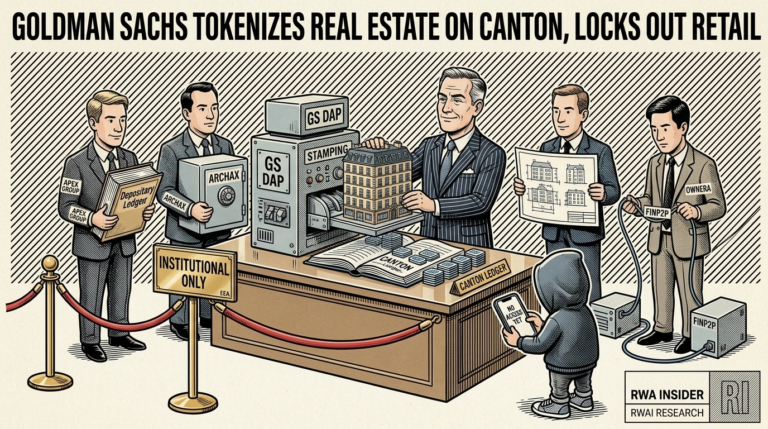 Goldman Sachs tokenizes LRC real estate fund on Canton via GS DAP | RWA Insider