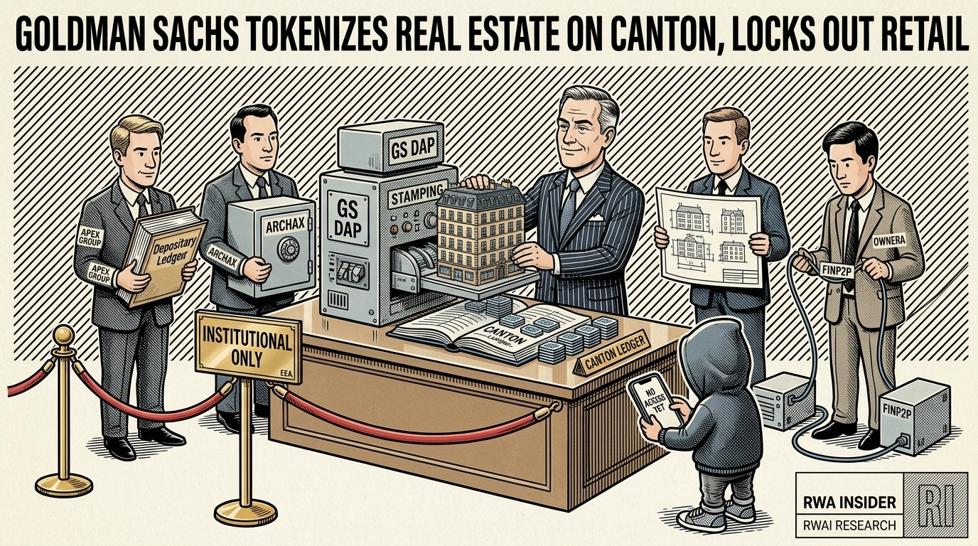 Goldman Sachs tokenizes LRC real estate fund on Canton via GS DAP | RWA Insider