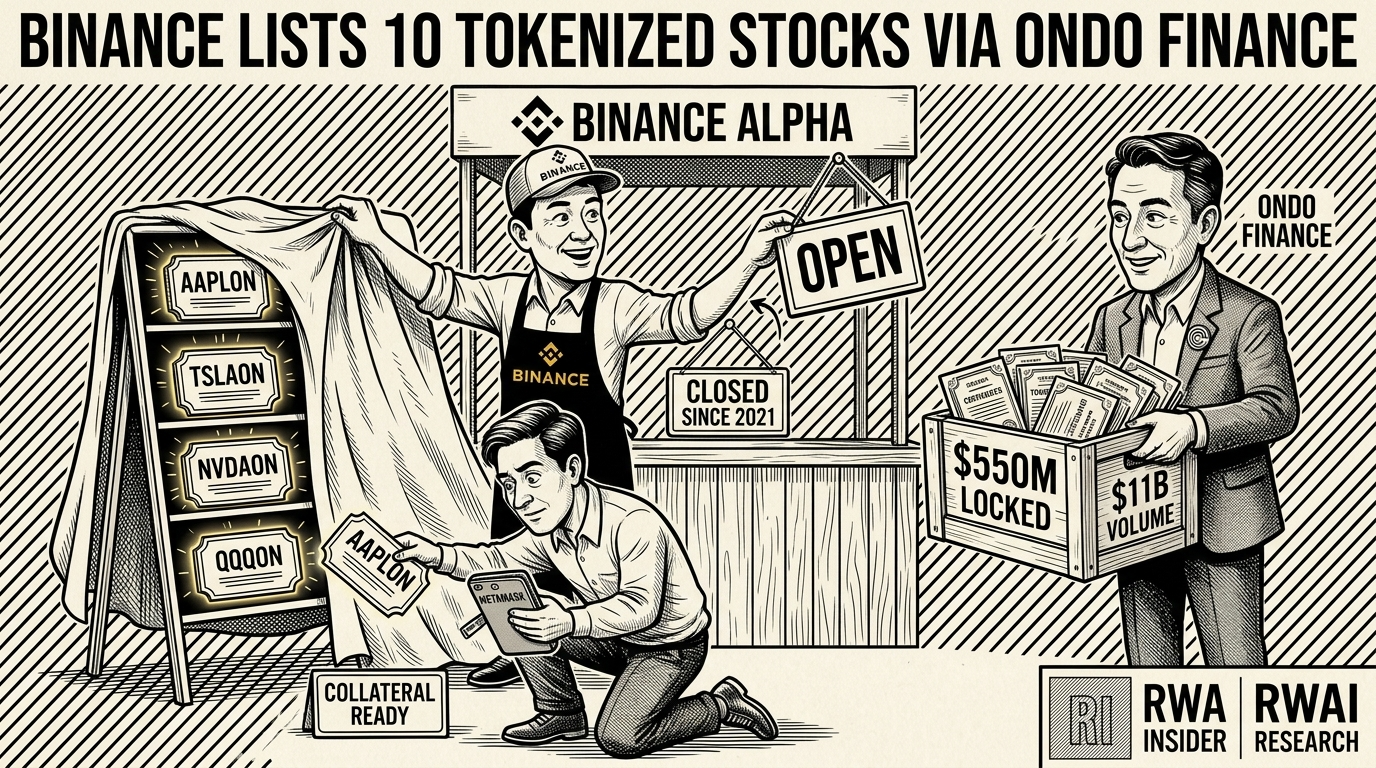 Binance lists Ondo tokenized US stocks | RWA Insider