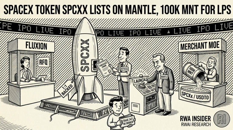 Mantle lists tokenized SpaceX token SPCXx on DEXs | RWA Insider