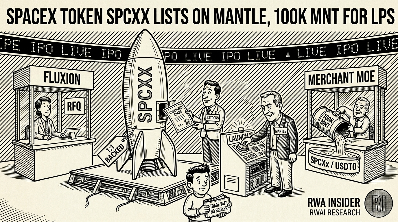 Mantle lists tokenized SpaceX token SPCXx on DEXs | RWA Insider