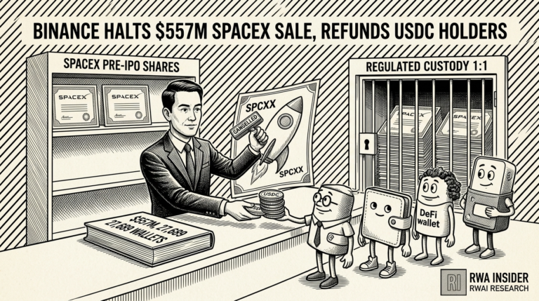 Binance halts SPCXx tokenized SpaceX sale, refunds USDC holders | RWA Insider