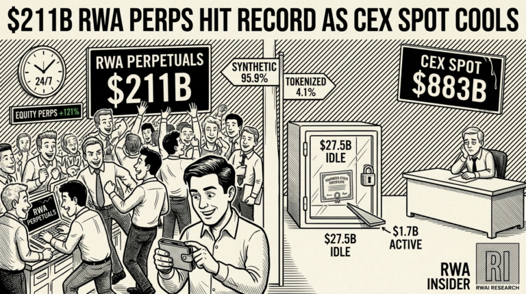 RWA perpetual volume hits a record $211 billion as exchange spot cools | RWA Insider