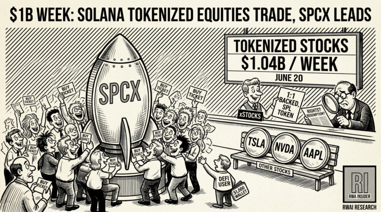 Solana tokenized stocks hit a $1 billion week led by SPCX | RWA Insider