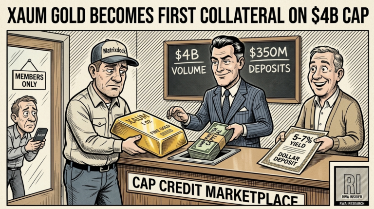 XAUm tokenized gold accepted as first collateral on Cap credit platform | RWA Insider