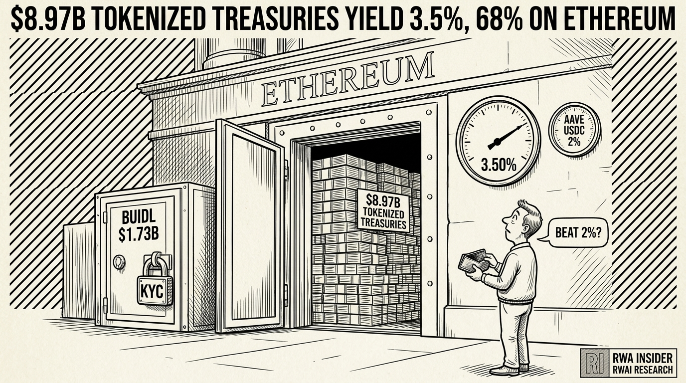 Ethereum vault holds $8.97B tokenized Treasuries yielding 3.5% | RWA Insider