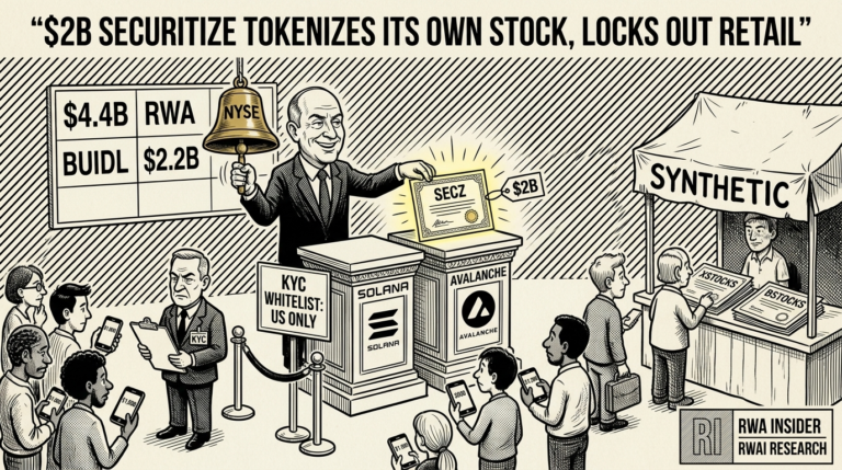 Securitize tokenizes its own SECZ stock on Solana as a KYC whitelist locks out retail | RWA Insider