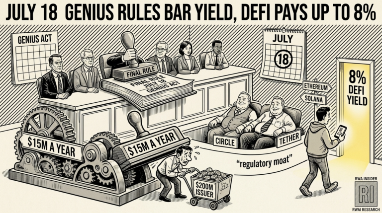 GENIUS Act final rules bar stablecoin yield as DeFi keeps paying up to 8% | RWA Insider