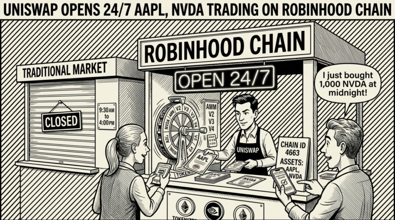 Uniswap becomes the market maker for 24/7 tokenized stock trading on Robinhood Chain | RWA Insider