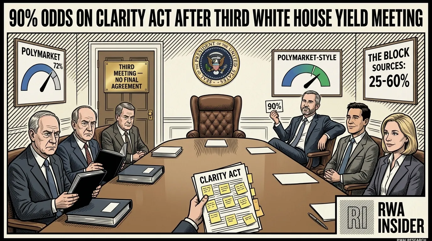 90% Odds On CLARITY Act After Third White House Yield Meeting | RWA Insider
