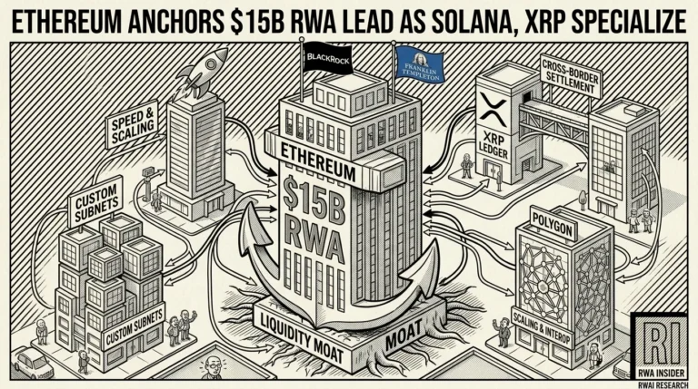 Ethereum Anchors $15B RWA Lead As Solana, XRP Specialize | RWA Insider