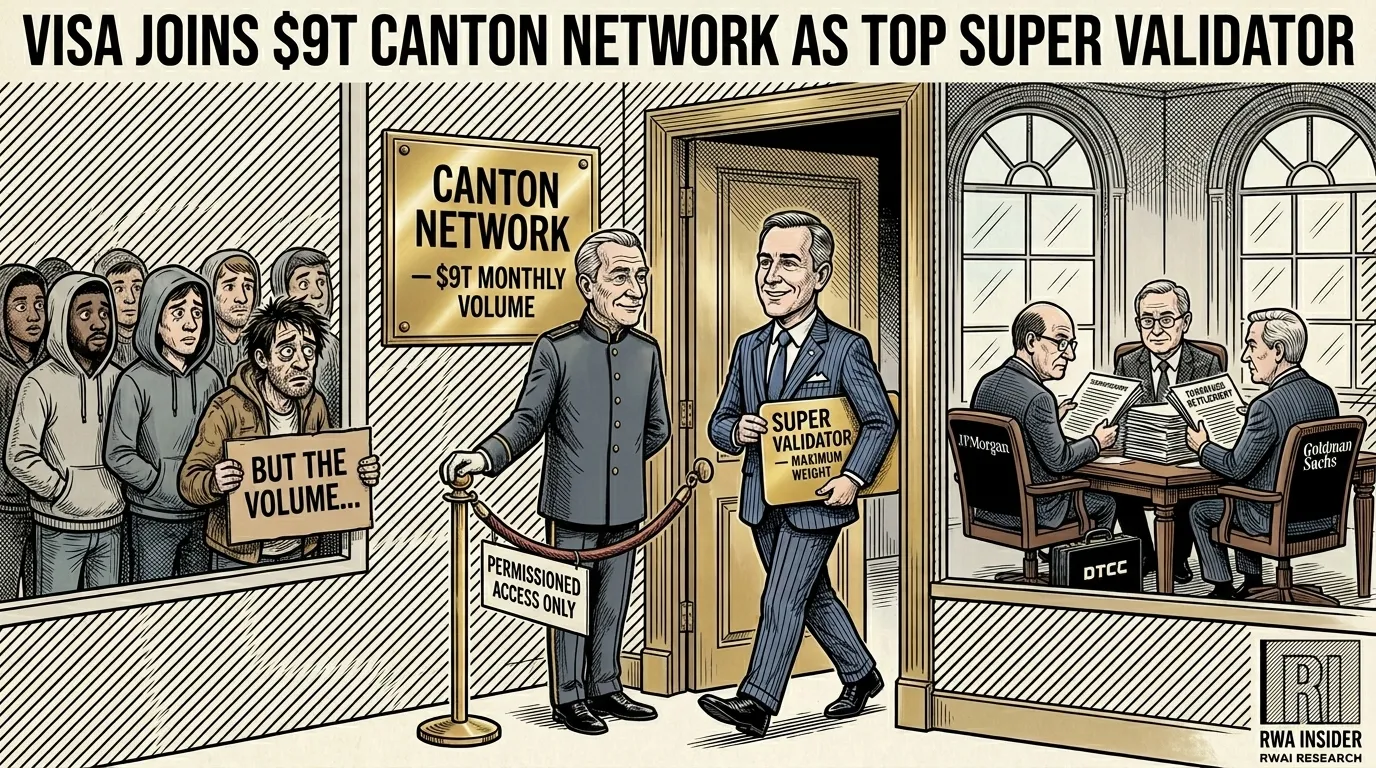 Visa Joins $9T Canton Network As Top Super Validator | RWA Insider