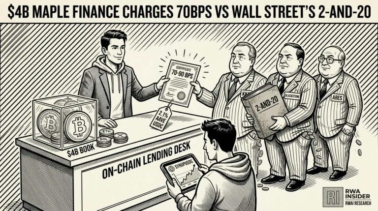 Maple Finance charges 70 to 90 bps on $4B of on-chain credit versus Wall Street's 2-and-20 | RWA Insider