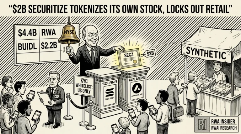Securitize tokenizes its own SECZ stock on Solana as a KYC whitelist locks out retail | RWA Insider