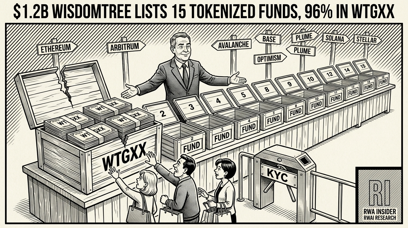 WisdomTree lists 15 tokenized funds as assets cross $1.2B | RWA Insider