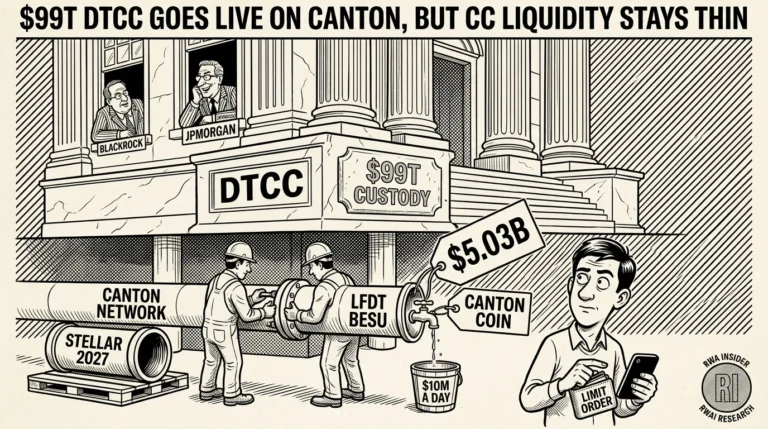DTCC takes tokenization live on Canton while Canton Coin liquidity stays thin | RWA Insider
