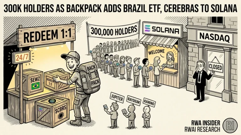 Backpack adds tokenized Brazil ETF and Cerebras stock to Solana as holders pass 300K | RWA Insider