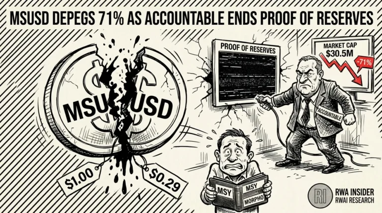 Main Street USD msUSD depegs 71% to $0.29 after Accountable ends proof of reserves | RWA Insider
