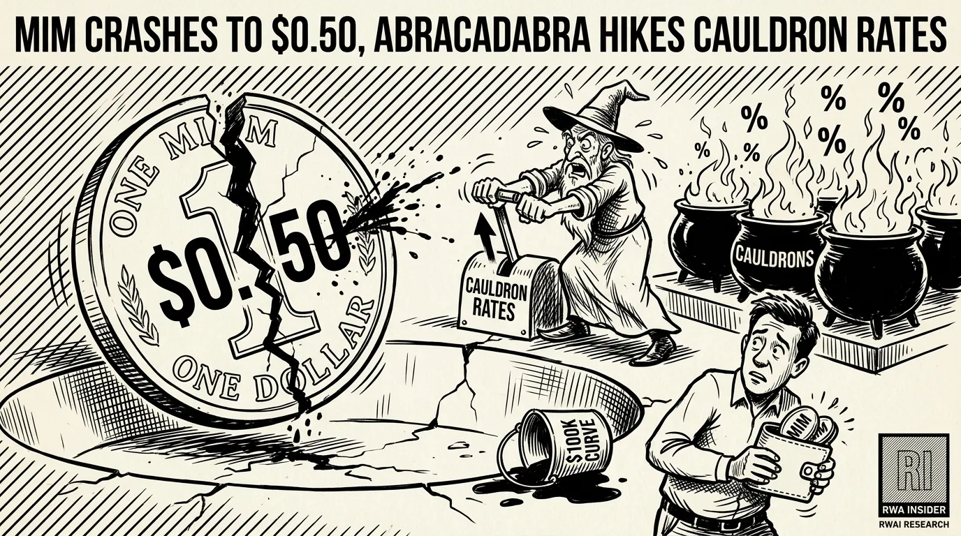 Abracadabra wizard cranks Cauldron rates as MIM coin cracks at $0.50 | RWA Insider