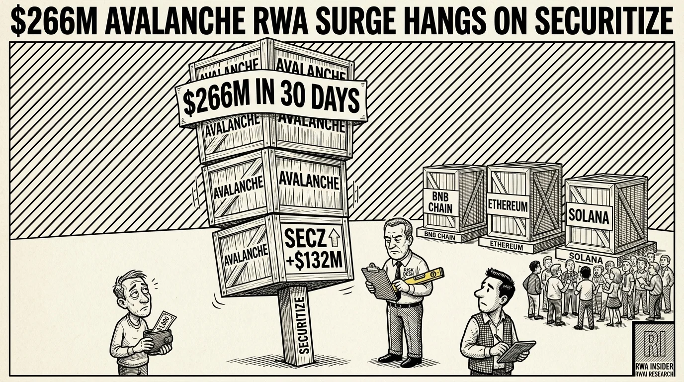 Avalanche $266M RWA growth concentrated in one Securitize position | RWA Insider