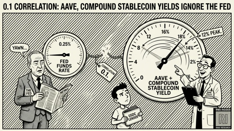 Aave and Compound stablecoin yields swing while the Fed rate holds still, Bank Policy Institute study | RWA Insider