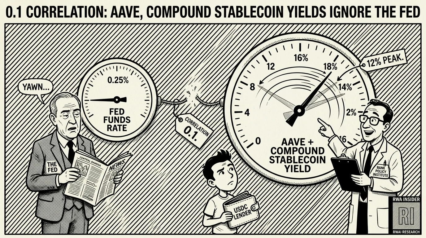 Aave and Compound stablecoin yields swing while the Fed rate holds still, Bank Policy Institute study | RWA Insider