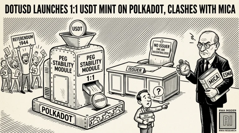 Polkadot dotUSD stablecoin launches with no issuer as ESMA applies MiCA rules | RWA Insider