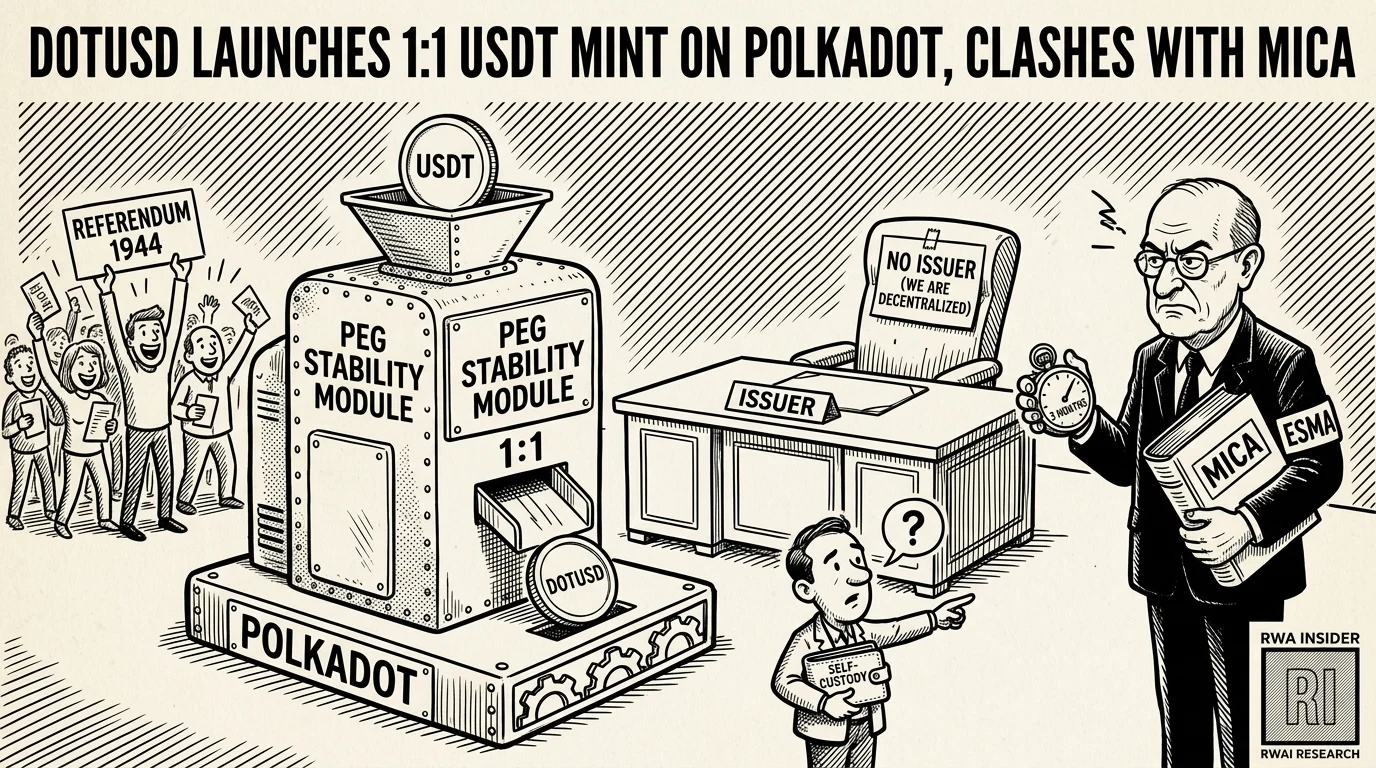Polkadot dotUSD stablecoin launches with no issuer as ESMA applies MiCA rules | RWA Insider